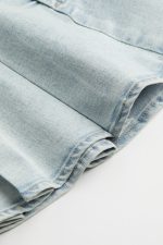 ⁦تنورة بطيات من نسيج الدنيم⁩ - الصورة ⁦2⁩