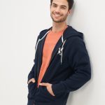 هودي بسحاب مزين بطبعة