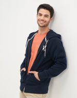 هودي بسحاب مزين بطبعة