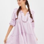 فستان قصير بيبي دول بأكمام منفوشة