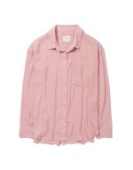 ⁦قميص فضفاض بزر إغلاق من الحرير⁩ - الصورة ⁦2⁩