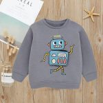 تيشيرت بياقة دائرية رمادي