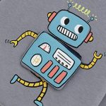 ⁦تيشيرت بياقة دائرية رمادي⁩ - الصورة ⁦3⁩