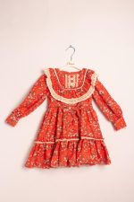 فستان بناتي شتوي بطبعة زهور