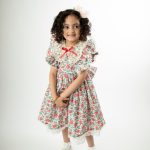 فستان بناتي بتفاصيل فيونكه