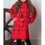 فستان بناتي صوف شتوي